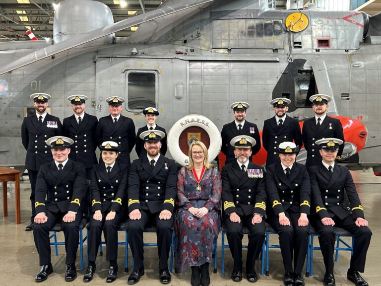 Junior Warden presents Awards at HMS Sultan to graduating Junior Officers Dec. 2024
